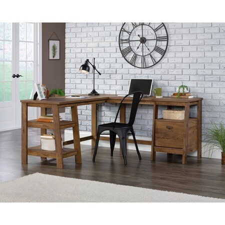 Sauder L-Desk, 66.18 in D X 29.25 in H, 59.06 in W X Engineered wood 428834